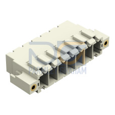 THT male header, 1.0 x 1.2 mm solder pin, angled, light gray