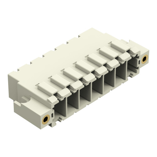 THT male header, 1.0 x 1.2 mm solder pin, angled, light gray