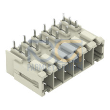 THT male header, 1.0 x 1.2 mm solder pin, angled, light gray