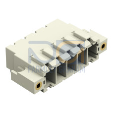 THT male header, 1.0 x 1.2 mm solder pin, angled, light gray