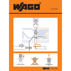 Stickers for operating instructions, for side-entry rail-mounted terminal blocks, 279 to 284 Series