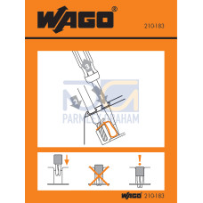 Stickers for operating instructions, for front-entry rail-mounted terminal blocks, angled type, 280 and 281, 780 to 784 Series