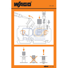 Stickers for operating instructions, for disconnect terminal blocks, 280 Series