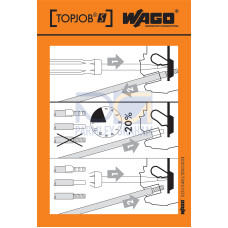 Stickers for operating instructions