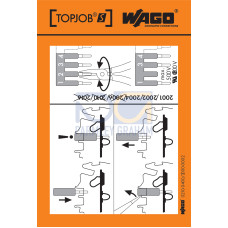 Stickers for operating instructions