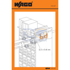 Stickers for operating instructions