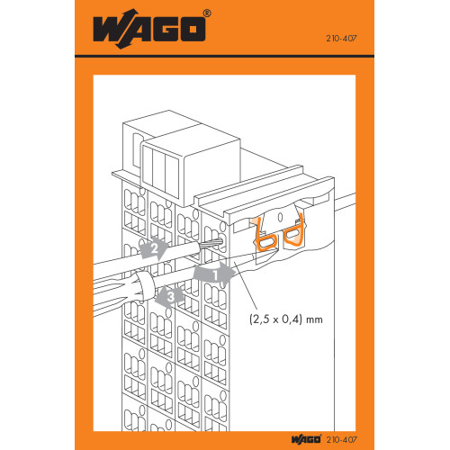 Stickers for operating instructions