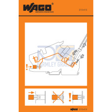 Stickers for operating instructions