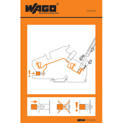 Stickers for operating instructions