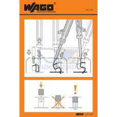 Stickers for operating instructions