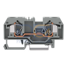 2-conductor through terminal block, 10 mm&sup2;, center marking, orange