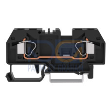 2-conductor through terminal block, 6 mm&sup2;, center marking, black