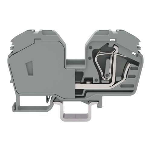 2-conductor through terminal block, 35 mm&sup2;, with integrated end plate, gray
