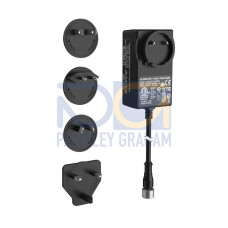 DC Power Supply - Wall Mount, Input: 100-240 V ac 50/60 Hz, Multi-blade Outlet Plug, Output: 24 V dc 2A, 3.5 m (11.5 ft) 5-pin M12 QD, UL Listed Class 2