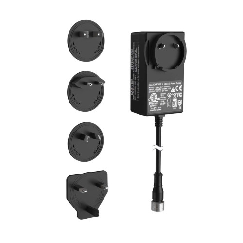 DC Power Supply - Wall Mount, Input: 100-240 V ac 50/60 Hz, Multi-blade Outlet Plug, Output: 24 V dc 2A, 3.5 m (11.5 ft) 5-pin M12 QD, UL Listed Class 2