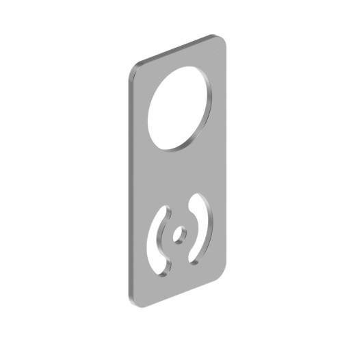 Bracket: 30 flat bracket, Material: 12 Gauge Cold-Rolled Steel, Curved mounting slot for versatility/orientation