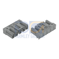 Plug for PCBs, angled, 5-pole, gray