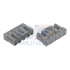 Plug for PCBs, angled, 5-pole, gray