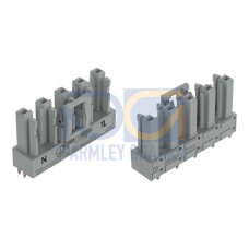 Socket for PCBs, straight, 5-pole, gray