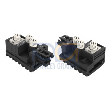 Tap-off module, for flat cable, 5 x 2.5 mm&sup2; + 2 x 1.5 mm&sup2;, black