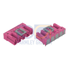 Plug for PCBs, angled, 5-pole, pink