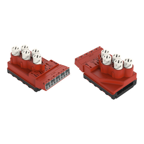 Supply module, 5 x 2.5 mm&sup2; + 2 x 1.5 mm&sup2;, 5-pole, red