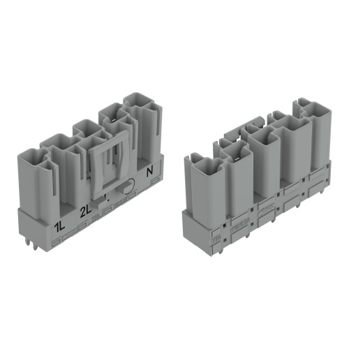 Plug for PCBs, straight, 5-pole, gray