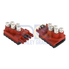 Tap-off module, for flat cable, 5 x 2.5 mm&sup2; + 2 x 1.5 mm&sup2;, red