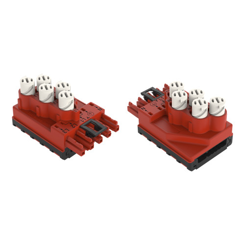 Tap-off module, for flat cable, 5 x 2.5 mm&sup2; + 2 x 1.5 mm&sup2;, red