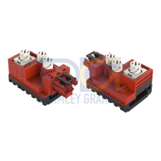 Tap-off module, for flat cable, 5 x 2.5 mm&sup2; + 2 x 1.5 mm&sup2;, red