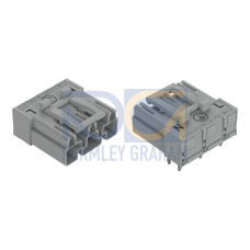 Plug for PCBs, angled, 3-pole, gray