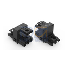 h-distribution connector, 3-pole, Cod. A, black