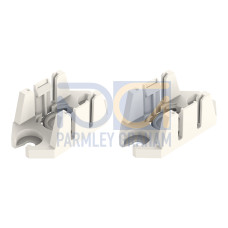 Mounting plate, 2-pole, for distribution connectors, white