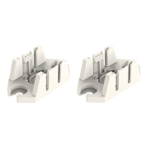 Mounting plate, 2-pole, for distribution connectors, white