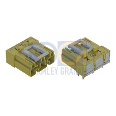 Plug for PCBs, angled, 3-pole, light green