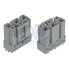 Plug for PCBs, straight, 3-pole, gray