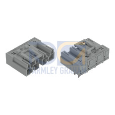 Plug for PCBs, angled, 4-pole, gray