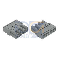 Plug, 4-pole, Cod. B, gray