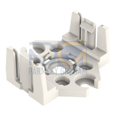 Mounting plate, 4-pole, for distribution connectors, white