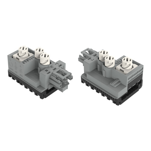 Tap-off module, for flat cable, 5 x 2.5 mm&sup2; + 2 x 1.5 mm&sup2;, gray