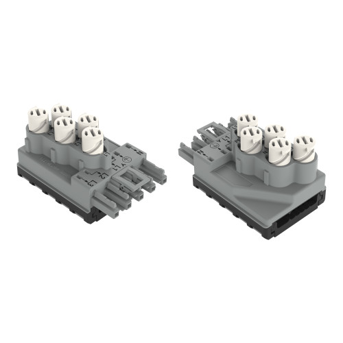 Tap-off module, for flat cable, 5 x 2.5 mm&sup2; + 2 x 1.5 mm&sup2;, gray