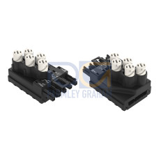 Tap-off module, for flat cable, 5 x 2.5 mm&sup2; + 2 x 1.5 mm&sup2;, black