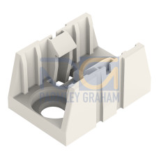 Mounting plate, 2-pole, for distribution connectors, white