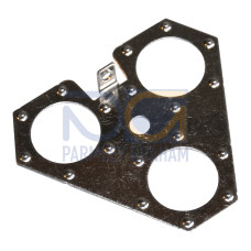 WAGO Box, earthing plate for lid, Capsule, silver-colored