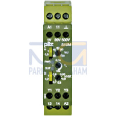 Voltage monitoring relay, to monitor min. and max.voltage values, 12 measuring ranges 0.1 - 500 V AC/DC selectable, 0.40 -400Hz, width = 22.5 mm, UB = 24 V DC.