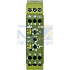 Current monitoring relay of max. current values, anypolarity of measuring inputs, 12 measuring ranges 0.01 - 50 Aselectable, 0.40 - 400Hz, width 22.5 mm, UB = 24 - 240 V AC, 24 V DC.