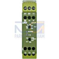 Voltage monitoring relay, to monitor min. and max.voltage values, 0.40 - 400 Hz, measuring voltage 1 V AC/DC, width = 22.5mm, UB = 24 V AC/DC, 120/240 V AC.