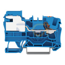 1-conductor N-disconnect terminal block, 6 mm&sup2;, Push-in CAGE CLAMP&reg;, blue