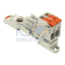 1-conductor female connector, lever, Push-in CAGE CLAMP&reg;, light gray