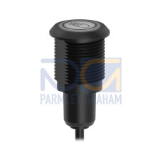 S22 Pro Touch Series: 2-color RGB Touch Sensor, Voltage: 10-30 V dc, Housing: Polycarbonate, IP67 IP69K, Input/Output: Bimodal, NO, Momentary, Colors: Green Red, 150 (6 in) 5-pin M12 PVC Pigtail QD
